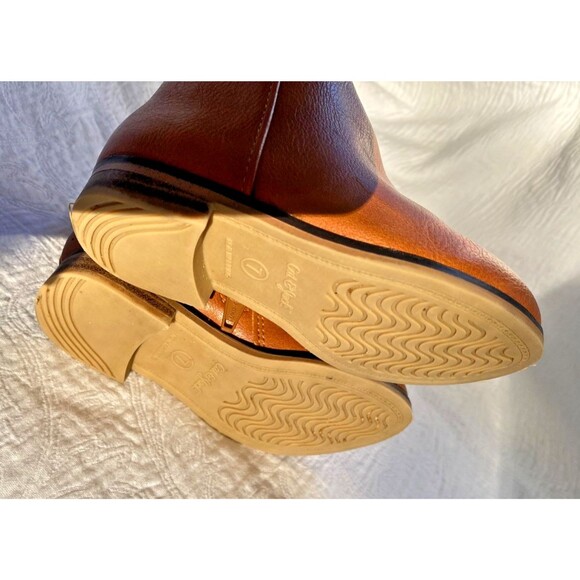 Cat & Jack Girls Brown Faux Leather Zip Up Fashion Ankle Boots Toddler-US Size 7 - Picture 6 of 6